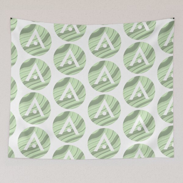 Item preview, Sage Green Stripes Aveda Logo designed and sold by Dalaura.