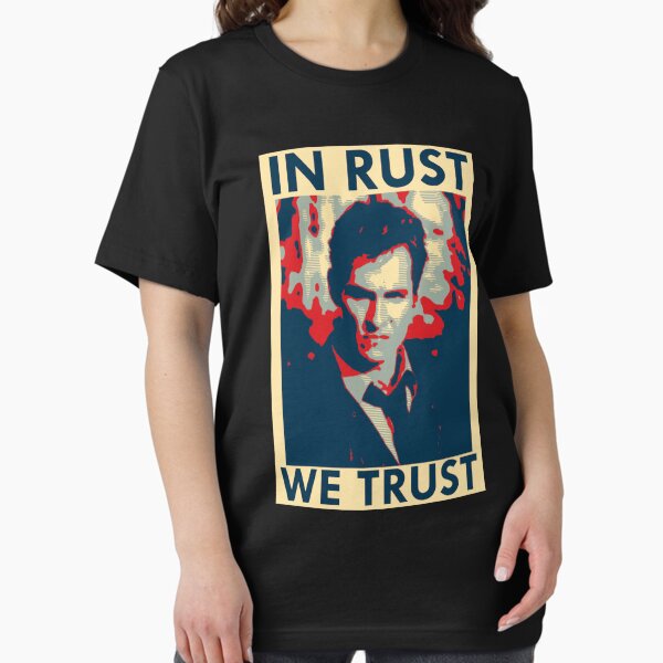 Vista previa del artículo con la obra «Iconic - En Rust confiamos», diseñado y vendido por EvaEV.