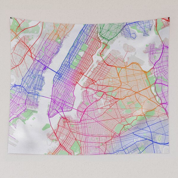 Item preview, New York City Map of the United States - Colorful designed and sold by deMAP.