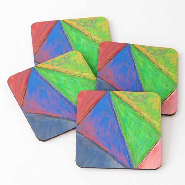 Item preview, Triangles II, a lyrical colour field abstract painting designed and sold by thalasson.