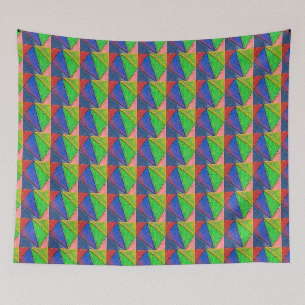 Item preview, Triangles II, a lyrical colour field abstract painting designed and sold by thalasson.