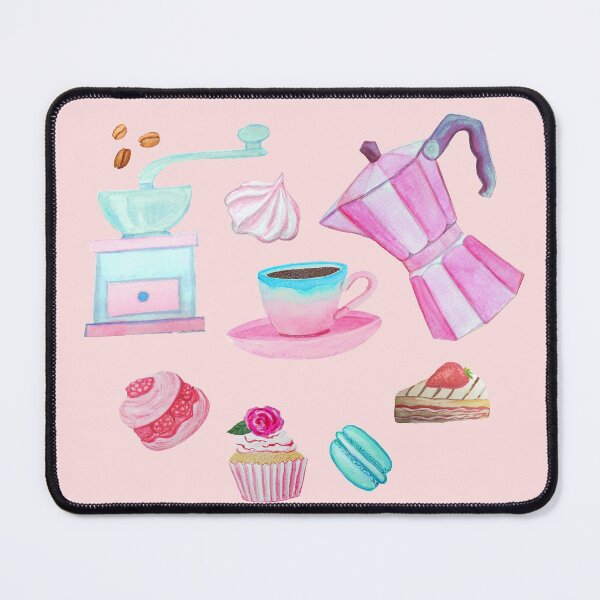 Item preview, Espresso Coffee lovers Retro, Macaron, Meringue, cupcakes and  freshly ground coffee beans!  designed and sold by MagentaRose.
