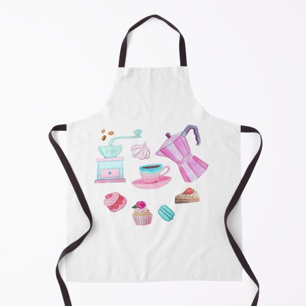 Item preview, Espresso Coffee lovers Retro, Macaron, Meringue, cupcakes and  freshly ground coffee beans!  designed and sold by MagentaRose.