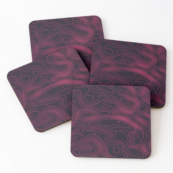 Item preview, Topography 10 - Red Colored Lines designed and sold by gaming-pads.