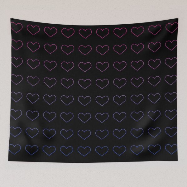 Item preview, Bisexual Flag - Bi Hearts designed and sold by Picket Club.