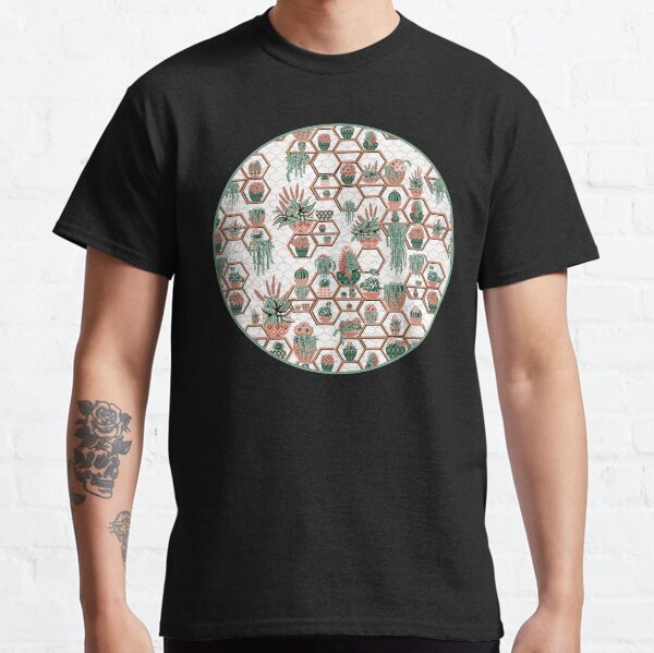 Cacti and Succulent Hexagon Moroccan Garden Classic T-Shirt