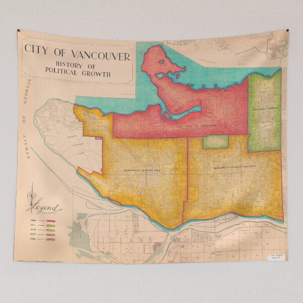 Item preview, City of Vancouver map: history of political growth designed and sold by FOVCA.