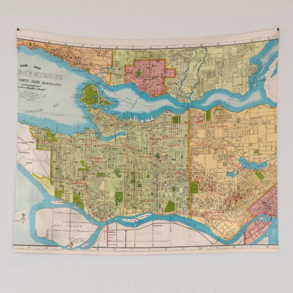 Item preview, Guide map. Vancouver-New Westminster. Burnaby and North Shore municipalities (1935) designed and sold by FOVCA.