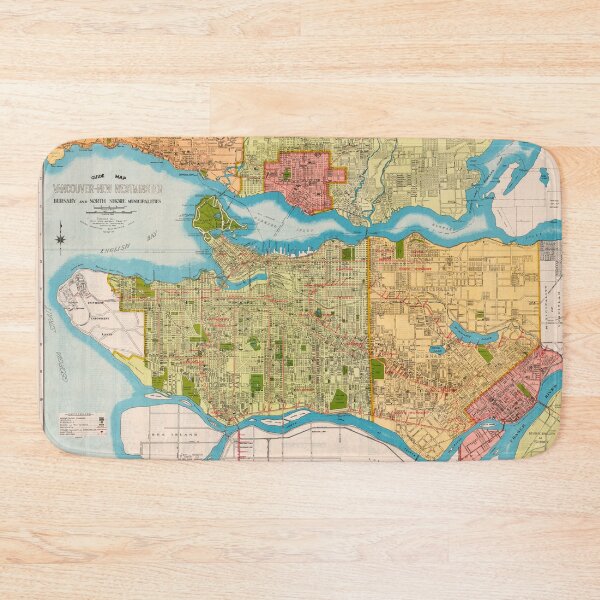 Item preview, Guide map. Vancouver-New Westminster. Burnaby and North Shore municipalities (1935) designed and sold by FOVCA.
