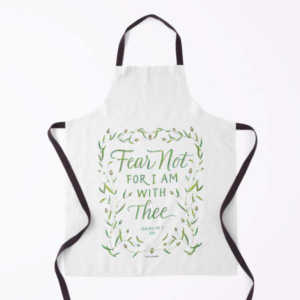Item preview, Scripture Art of Isaiah 43:5 KJV | Fear Not for I Am with Thee | Green designed and sold by KJVCalligraphy.