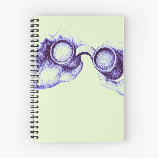 Item preview, Colorful detailed drawing of hand holding binoculars. Illustration designed and sold by oanaunciuleanu.