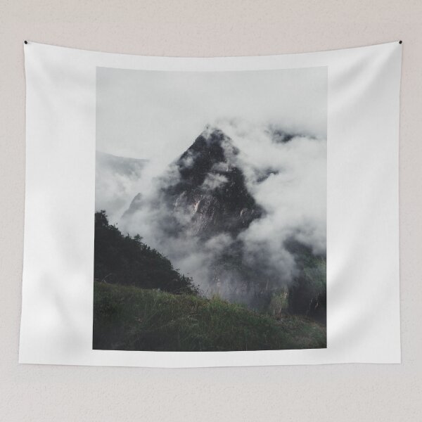 Item preview, Cloudy moody Machu Picchu Andes mountain | Peru designed and sold by photofelix-.