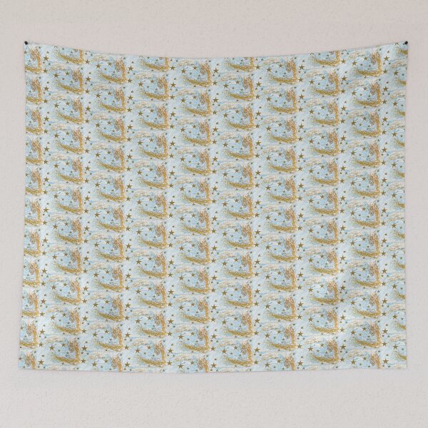 Item preview, Liturgical white/gold/blue swirls & stars  designed and sold by CheekyGrace.