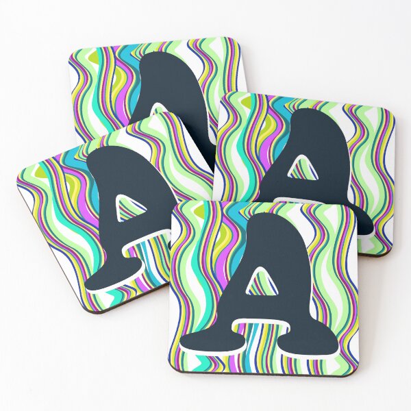 Item preview, A letter with colorful background design designed and sold by crevettedesign.