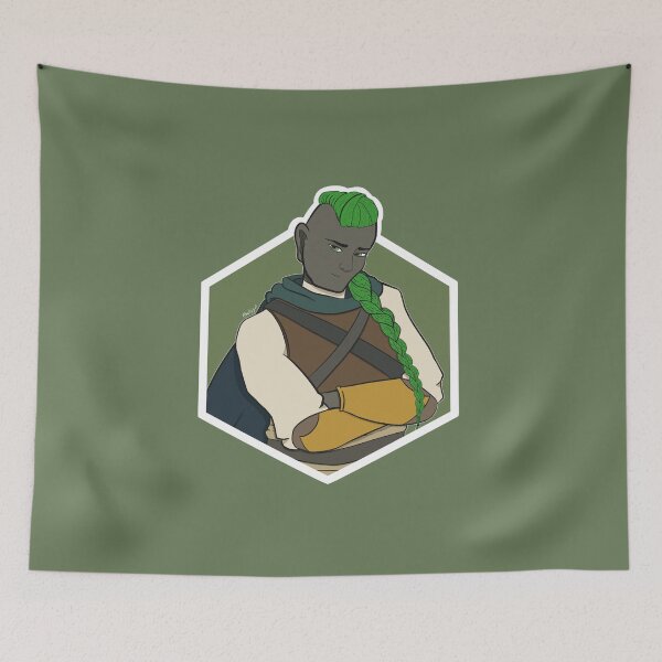 Item preview, Fir Elise - Earth Genasi Rogue (green background) designed and sold by HollyCat.