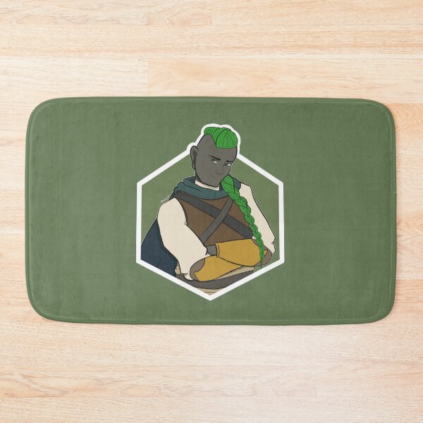 Item preview, Fir Elise - Earth Genasi Rogue (green background) designed and sold by HollyCat.
