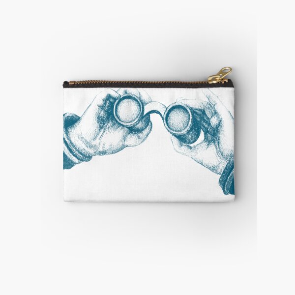 Item preview, Colorful detailed drawing of hand holding binoculars. Illustration designed and sold by oanaunciuleanu.