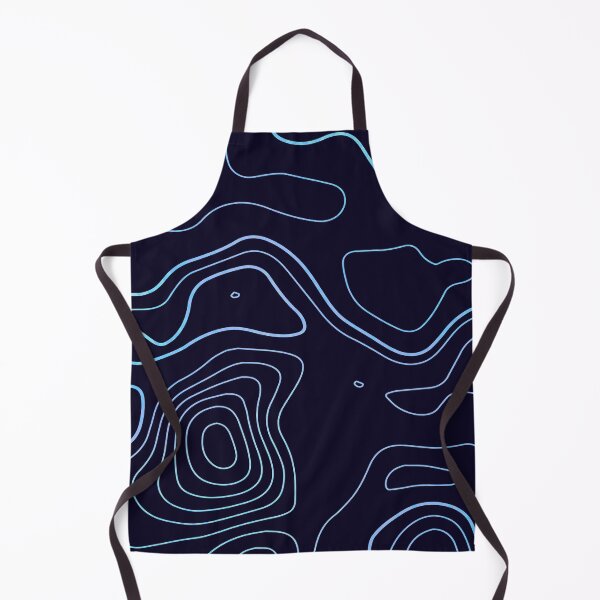 Item preview, Topography 13 - Neon Blue Colored Lines designed and sold by gaming-pads.