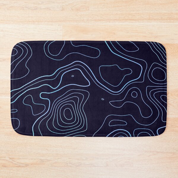 Item preview, Topography 13 - Neon Blue Colored Lines designed and sold by gaming-pads.
