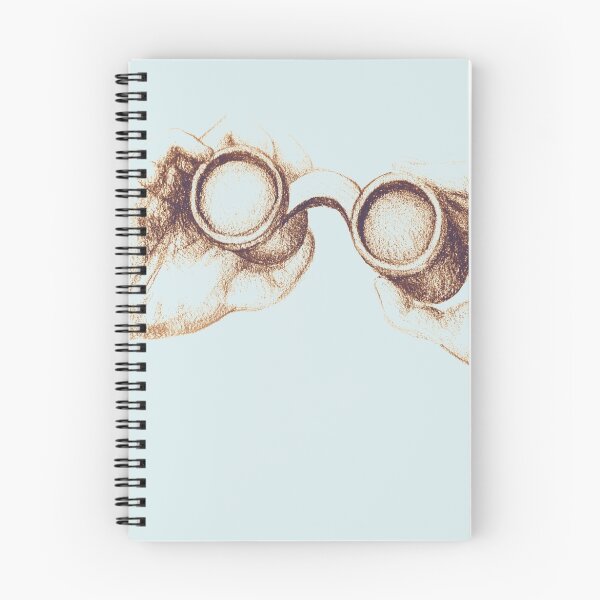 Item preview, Colorful detailed drawing of hand holding binoculars. Illustration designed and sold by oanaunciuleanu.