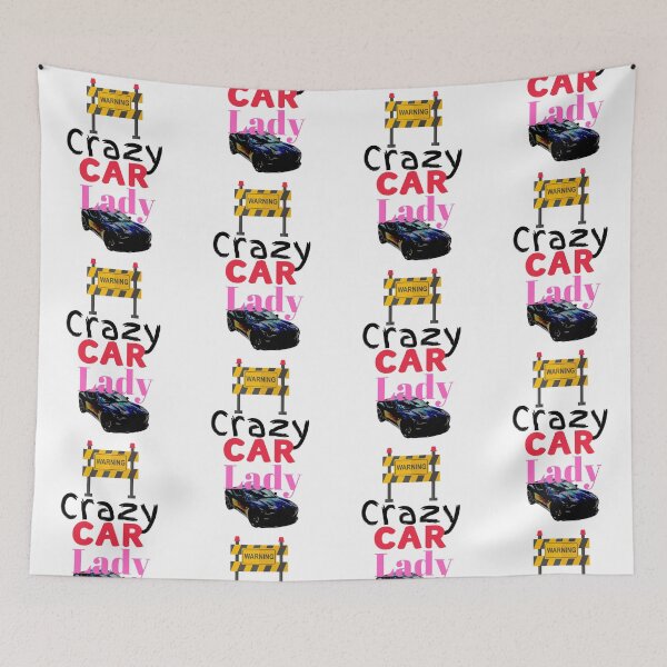 Item preview, Warning Crazy Car Lady designed and sold by Miss Sparkle.