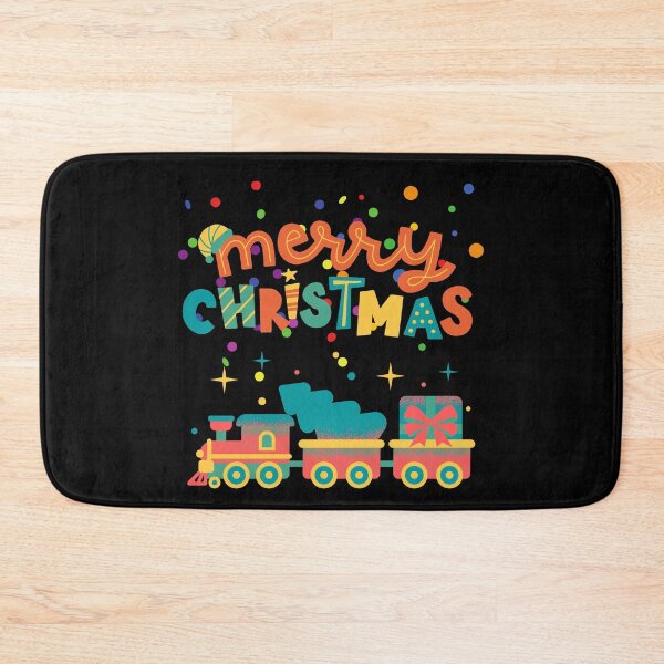 Item preview, Merry Christmas Train-Black Background  designed and sold by Trendi61.