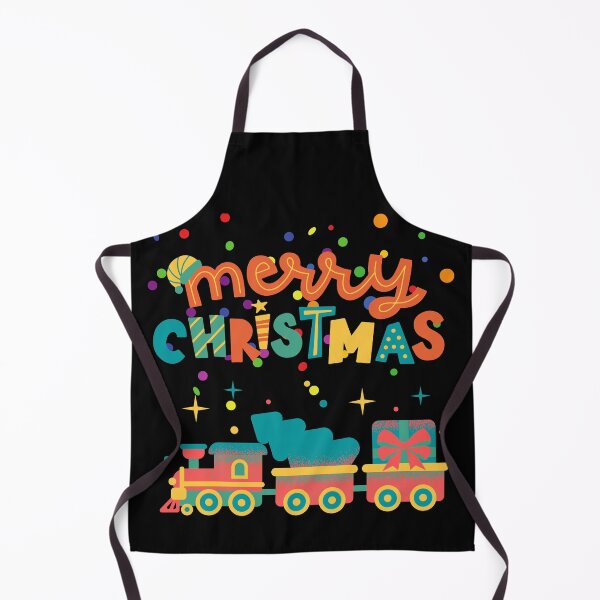 Item preview, Merry Christmas Train-Black Background designed and sold by Trendi61.