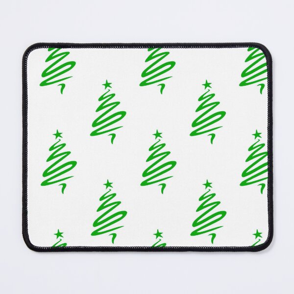 Item preview, Green Christmas Tree Pattern on White Background- Season designed and sold by Lisa Thomas.