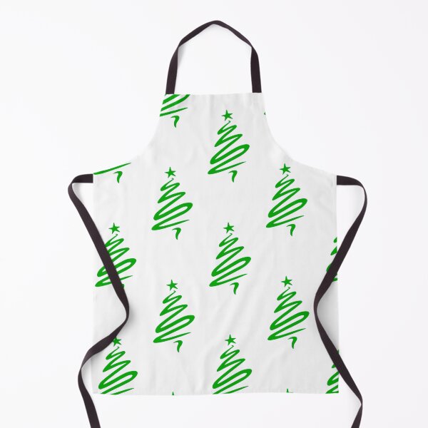 Item preview, Green Christmas Tree Pattern on White Background- Season designed and sold by Lisa Thomas.