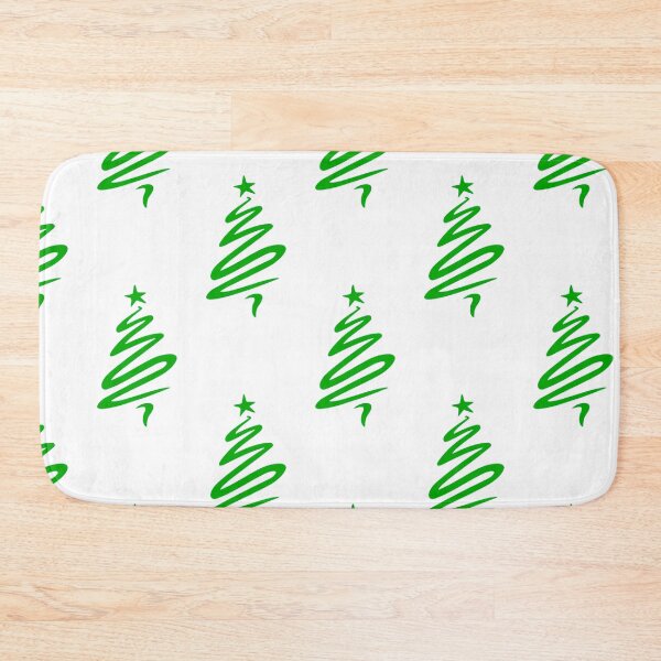 Item preview, Green Christmas Tree Pattern on White Background- Season designed and sold by Lisa Thomas.