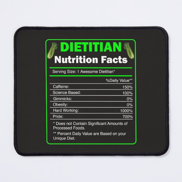 Item preview, Funny Dietitian Nutrition Facts Art For Dieticians designed and sold by MrEddie10.