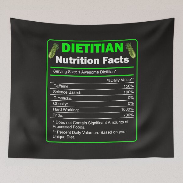 Item preview, Funny Dietitian Nutrition Facts Art For Dieticians designed and sold by MrEddie10.