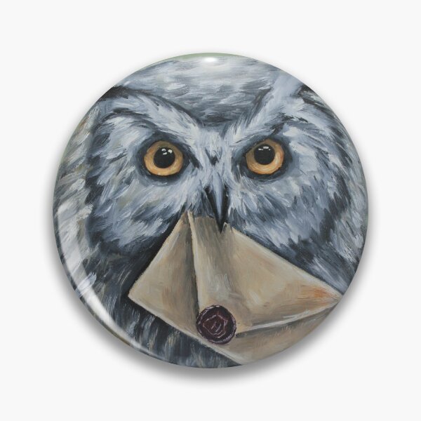 Item preview, Owl post oil painting designed and sold by ArtbyTreva.