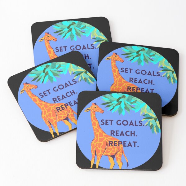 Item preview, Reach for your goals (Giraffe) designed and sold by baldbird.