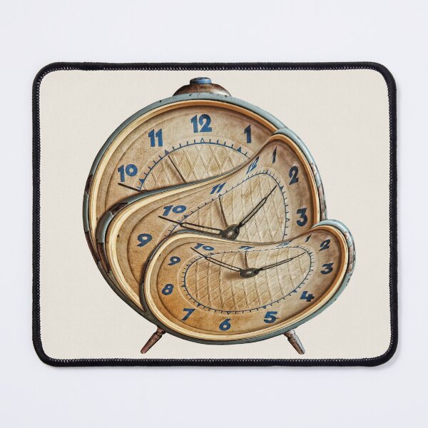 Item preview, Liquid and flexible time concept. Surreal Alarmclock transforming isolated on white. designed and sold by IaroslavB.