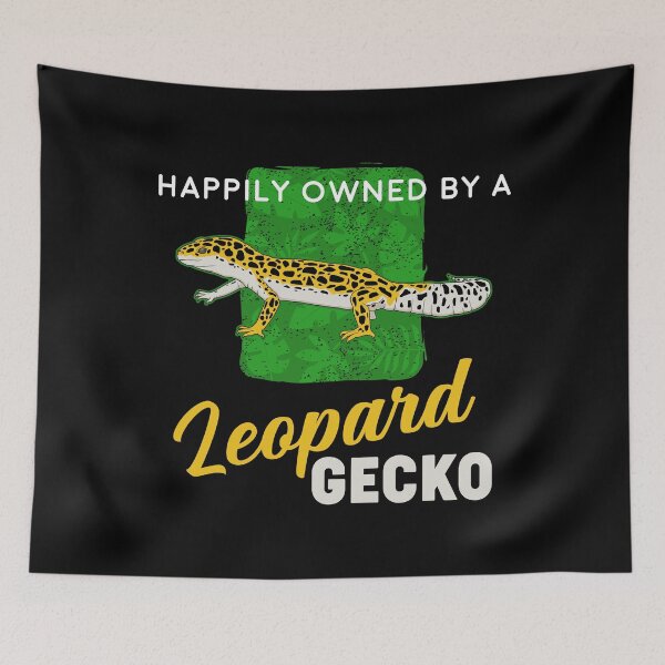 Item preview, Funny Reptile Lover Happily Owned By A Leopard Geckos print designed and sold by jakehughes2015.