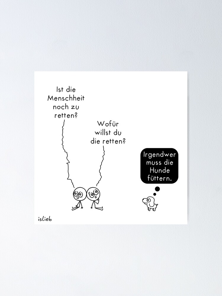 Thumbnail 1 von 3, Poster, Menschheit retten designt und verkauft von islieb.