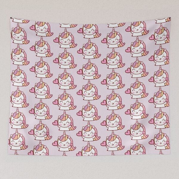 Item preview, Kawaii Unicorn Rainbow Hearts designed and sold by Simplyy  Unique.