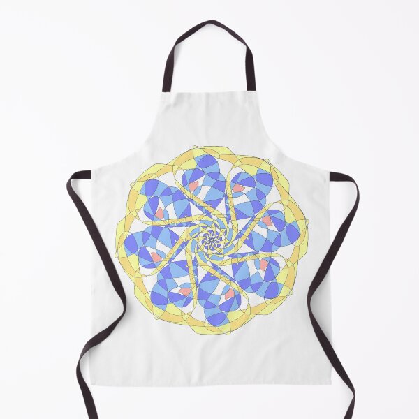 Item preview, Geometric pink flower, blue sky, golden ribbon  designed and sold by PaintingsByKF.