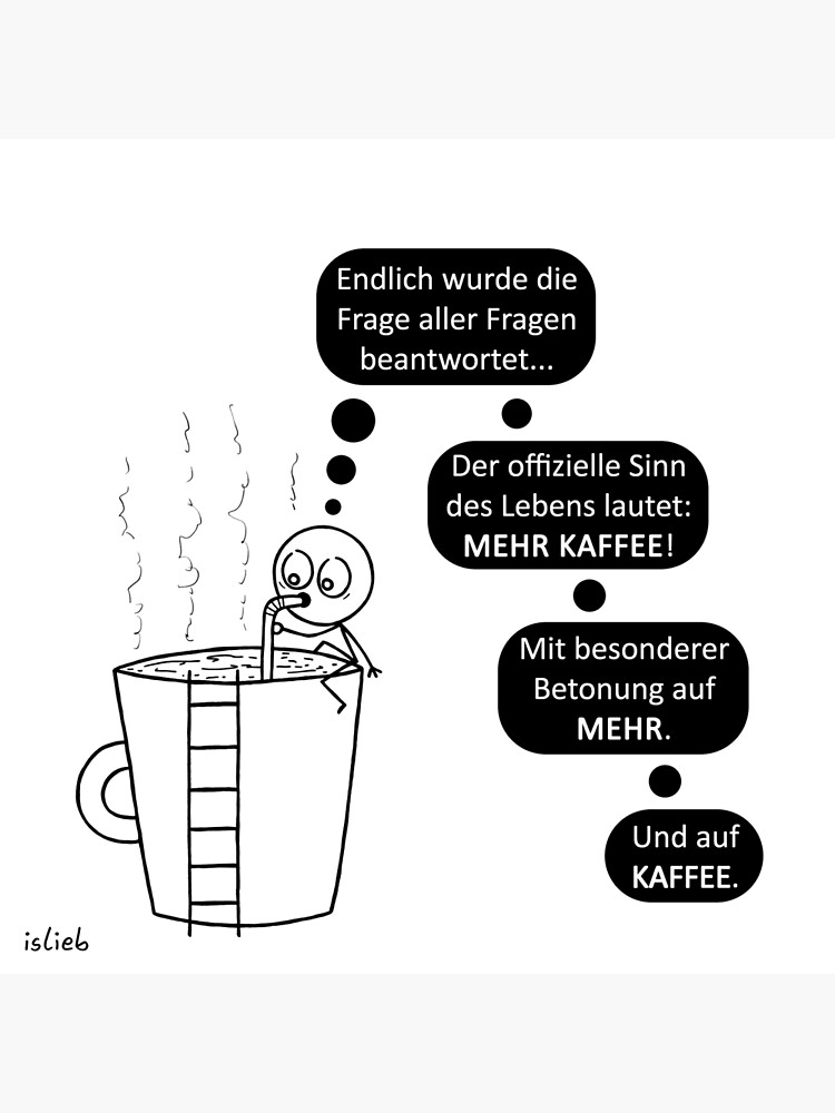 Thumbnail 3 von 3, Poster, Die Kaffee-Frage designt und verkauft von islieb.