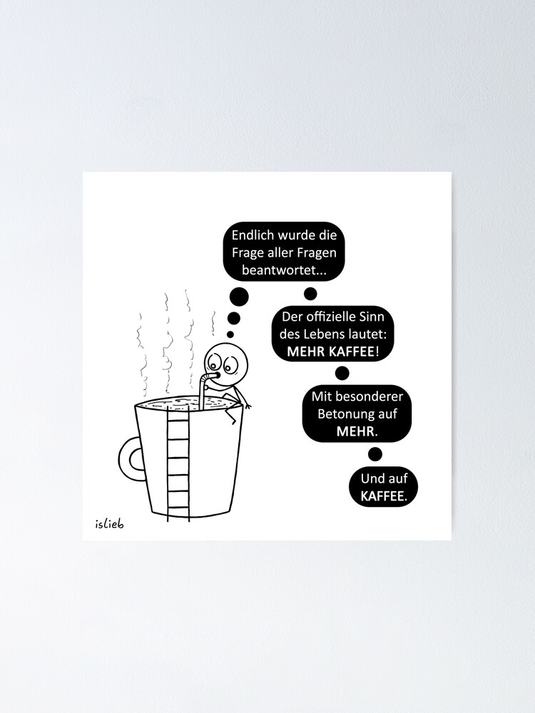 Thumbnail 1 von 3, Poster, Die Kaffee-Frage designt und verkauft von islieb.