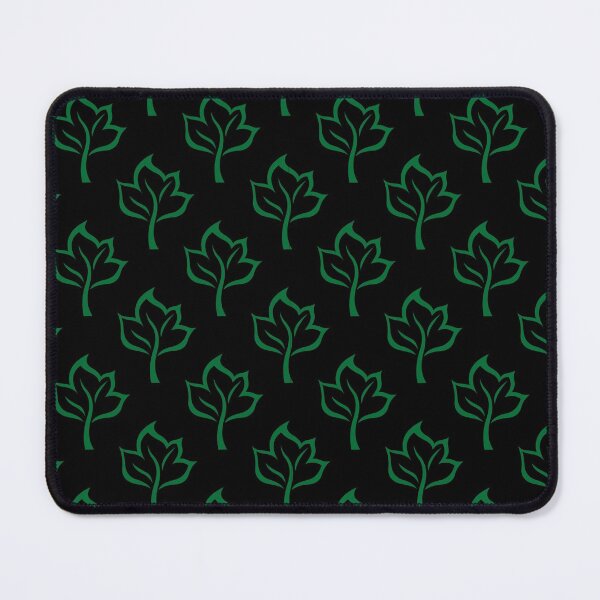 Item preview, Seamless green maple tree leaves pattern on black background designed and sold by darshants.