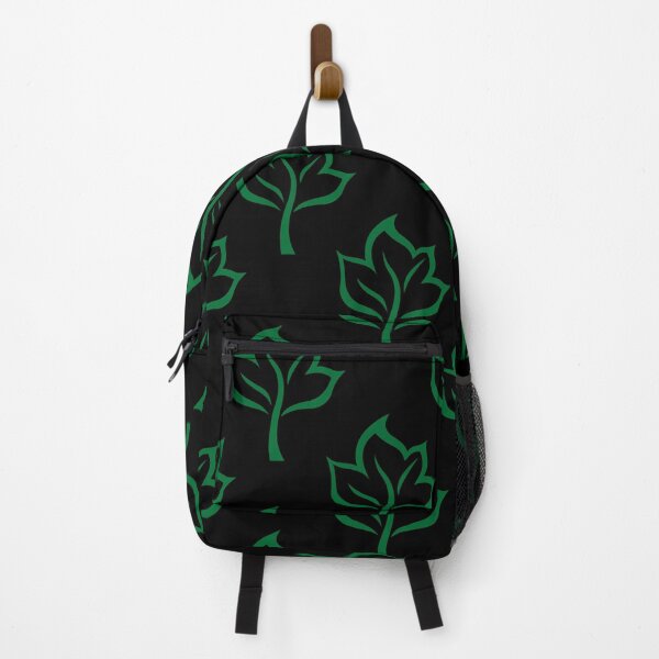 Item preview, Seamless green maple tree leaves pattern on black background designed and sold by darshants.