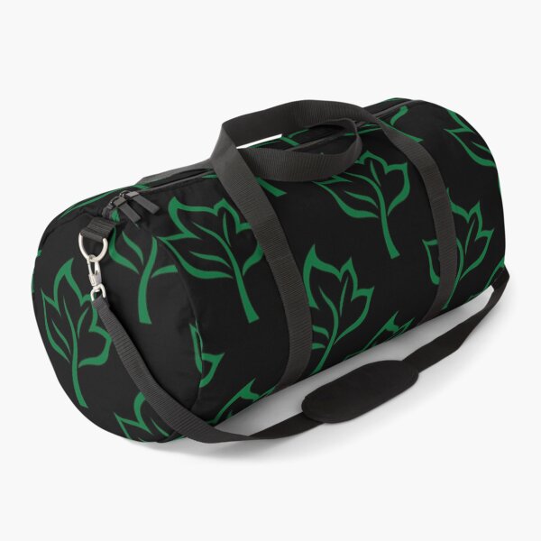 Item preview, Seamless green maple tree leaves pattern on black background designed and sold by darshants.