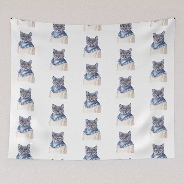 Item preview, Blue British shorthair cat designed and sold by Kaoryn Chan.