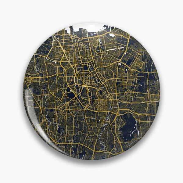 Item preview, Jakarta City Map of Indonesia - Gold Art Deco designed and sold by deMAP.