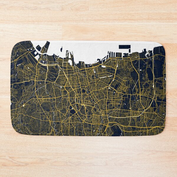 Item preview, Jakarta City Map of Indonesia - Gold Art Deco designed and sold by deMAP.