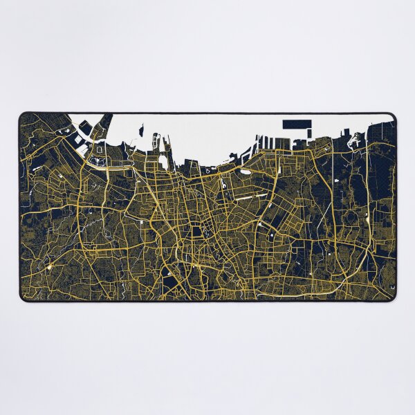 Item preview, Jakarta City Map of Indonesia - Gold Art Deco designed and sold by deMAP.