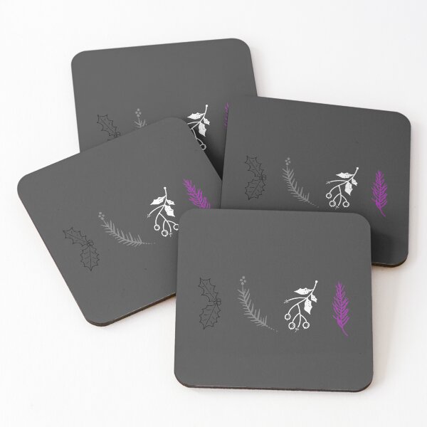 Item preview, Winter Plants Ace Flag Colors. Asexual Pride designed and sold by Subtle Pride Shop.