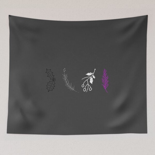 Item preview, Winter Plants Ace Flag Colors. Asexual Pride designed and sold by Subtle Pride Shop.